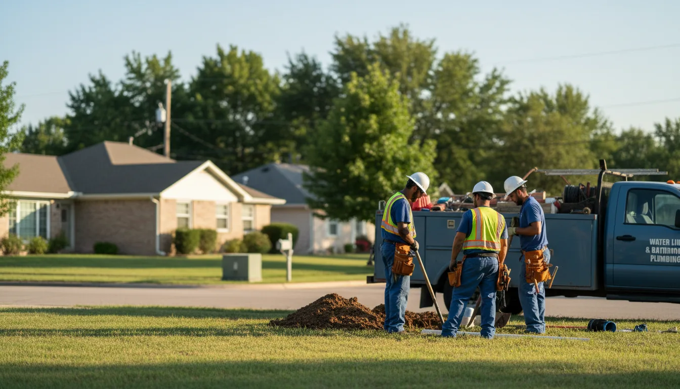 Residential water line and bathroom plumbing service in West Monroe, LA